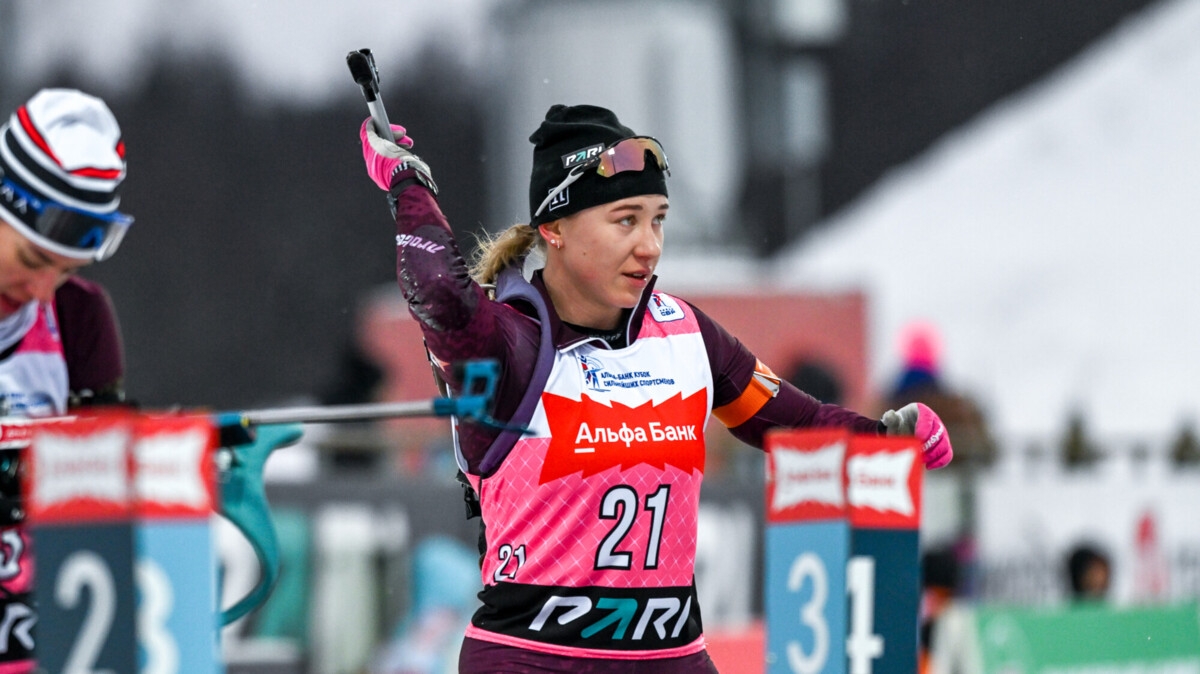 Гришина — о победе в одиночной эстафете на Кубке Содружества: «На первом рубеже было очень тяжело стрелять»