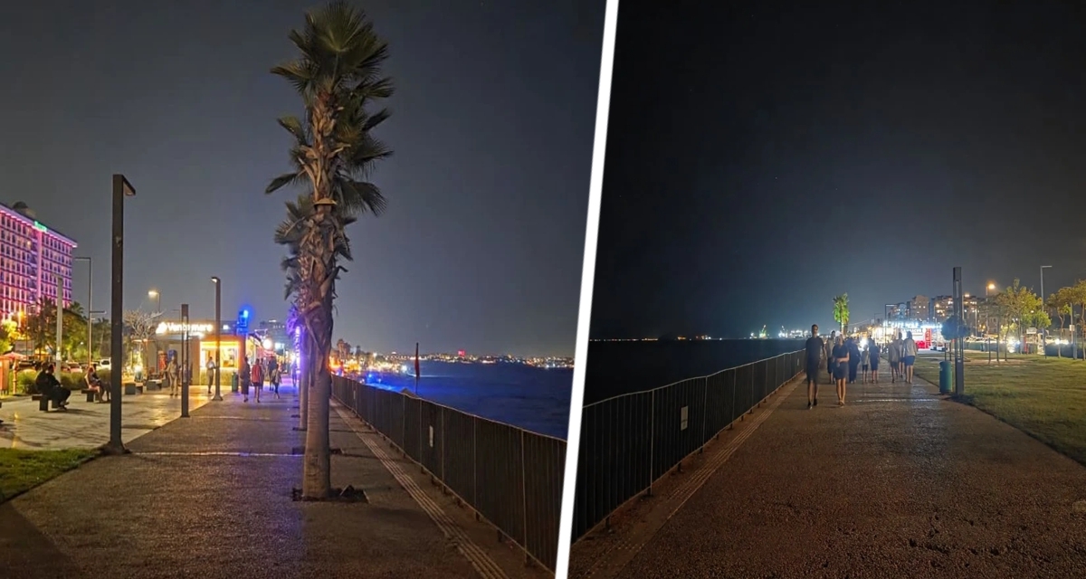 Знаменитый пляж Анталии погрузился в темноту, шокировав туристов