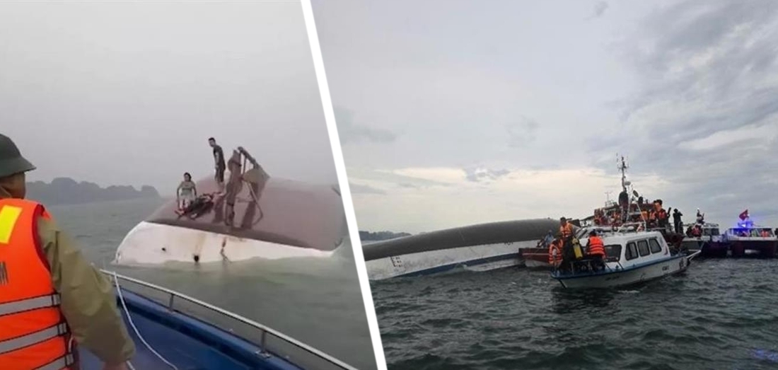 Большой катер с 48 туристами перевернулся во Вьетнаме, есть жертвы Большой катер с 48 туристами перевернулся во Вьетнаме, есть жертвы