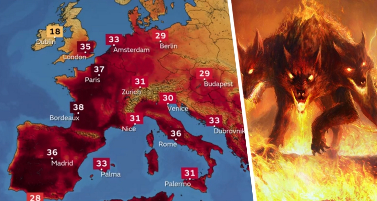 &laquo;Я не мог выйти на улицу - там +46&deg;C&raquo;: пока в России свирепствует холод, Европа попала под &laquo;тепловой купол&raquo; - курорты начали плавиться, а туристы умир