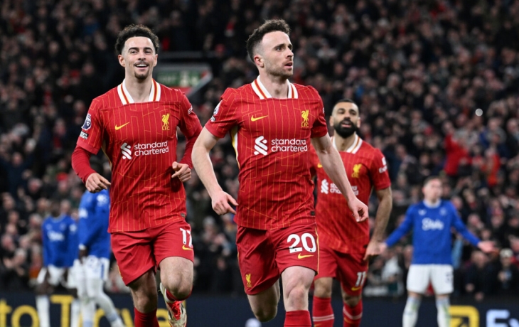 Гол Жоты принес &laquo;Ливерпулю&raquo; победу над &laquo;Эвертоном&raquo; в матче чемпионата Англии