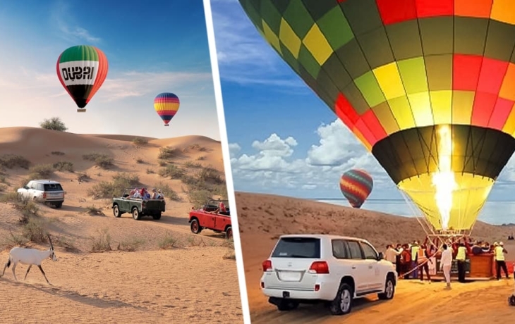 Воздушный шар с российскими туристами упал в ОАЭ, двое погибли