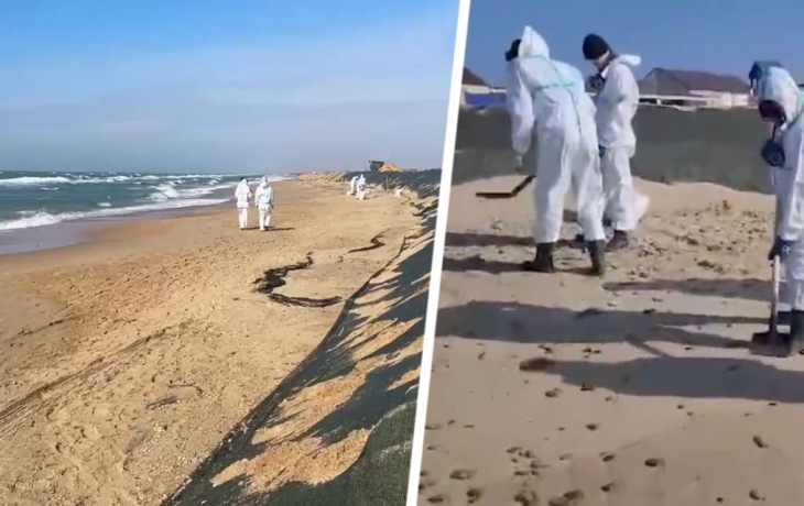 Анапу снова накрыло мазутом &mdash; нефтепродукты выбросило прямо на пляжи