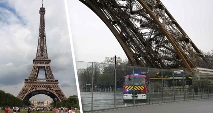 Загорелась Эйфелева башня: тысячи туристов эвакуированы Загорелась Эйфелева башня: тысячи туристов эвакуированы