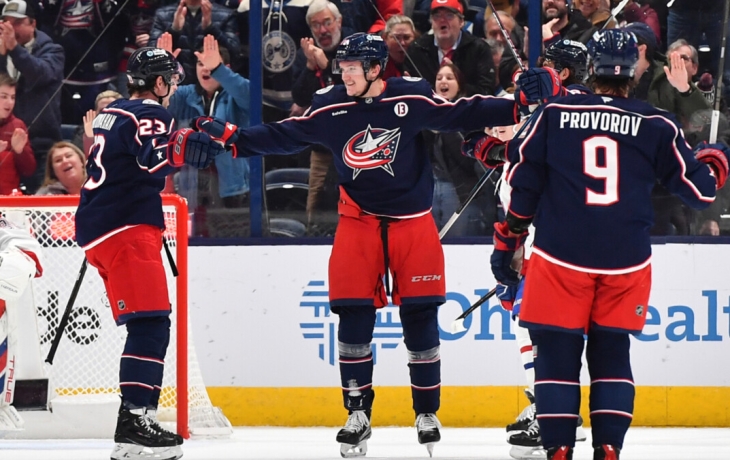 Семь очков россиян помогли «Коламбусу» обыграть «Бостон» в матче НХЛ Семь очков россиян помогли «Коламбусу» обыграть «Бостон» в матче НХЛ