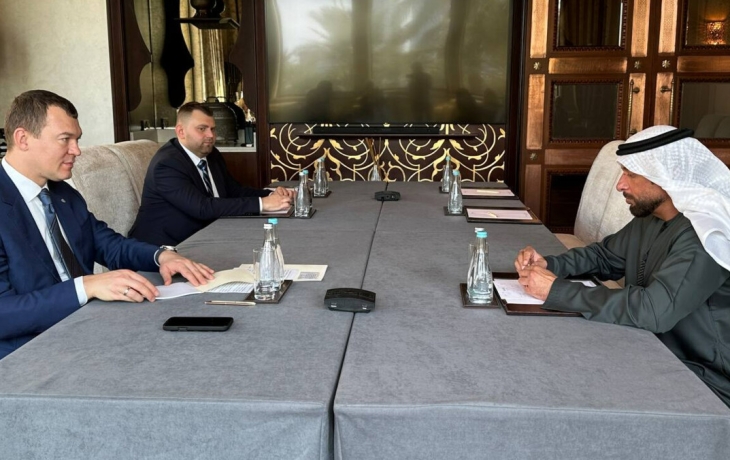 Министр спорта РФ Дегтярев провел рабочую встречу с исполнительным директором сектора развития спорта ОАЭ