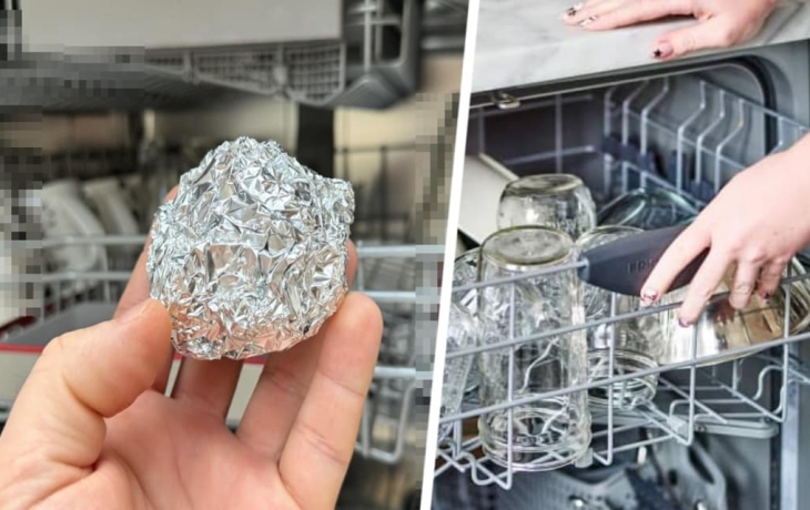 Вот почему следует положить шарик из алюминиевой фольги в посудомоечную машину