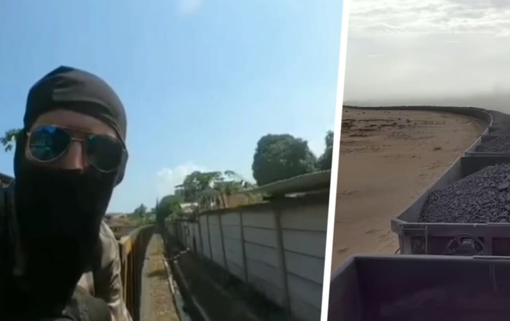 Российский турист пробрался в товарный поезд на Суматре в Индонезии и путешествовал ради контента для YouTube Российский турист пробрался в товарный поезд на Суматре в Индонезии и путешествовал ради контента для YouTube