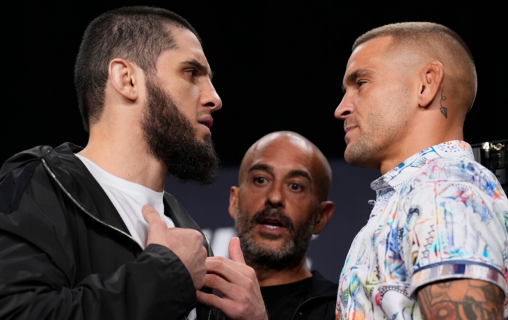 Махачев: &laquo;Во время битвы взглядов я могу увидеть только цвет глаз соперника. Зачем тогда она нужна? Для зрителей&raquo;