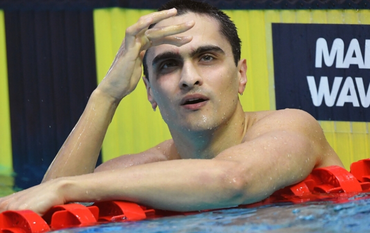 Призер чемпионата мира Гринев назвал главных соперников на дистанции 100 м вольным стилем на ЧР