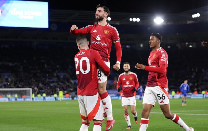 Гол и две передачи Фернандеша помогли &laquo;Манчестер Юнайтед&raquo; разгромить &laquo;Лестер&raquo; в матче чемпионата Англии