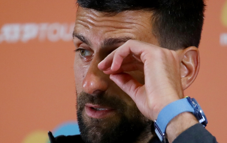 Джокович вышел на разминку перед финалом &laquo;Мастерса&raquo; в Майами с опухшим глазом